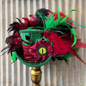 Halloween Mini Top Hat,micro Spider Mini Top Hat, Green and  display picture 3