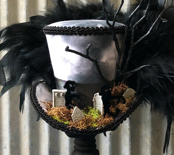 Reserved For Leanne Zombie Mini Top Hat Halloween Mini Top Etsy