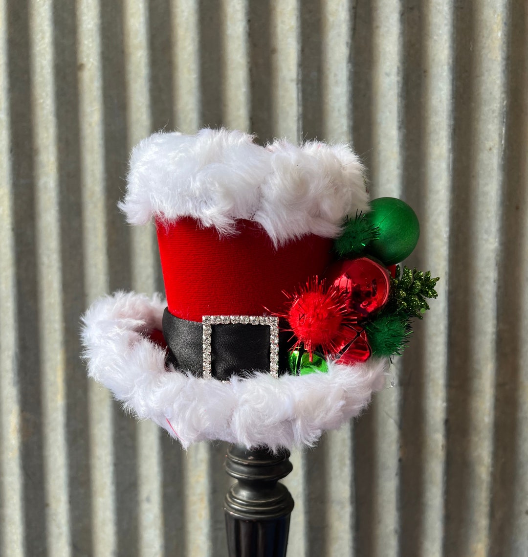 Nature Christmas Mini Top Hat, Christmas outlet Mini Top Hat, Holiday Party Hat, New Year's Eve Mini Hat, Christmas Fascinator,Christmas Decoration