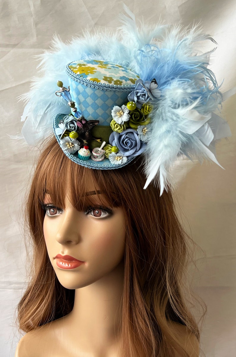 Mini Top Hat Dormouse Mini Diorama Hat Alice in Wonderland Etsy