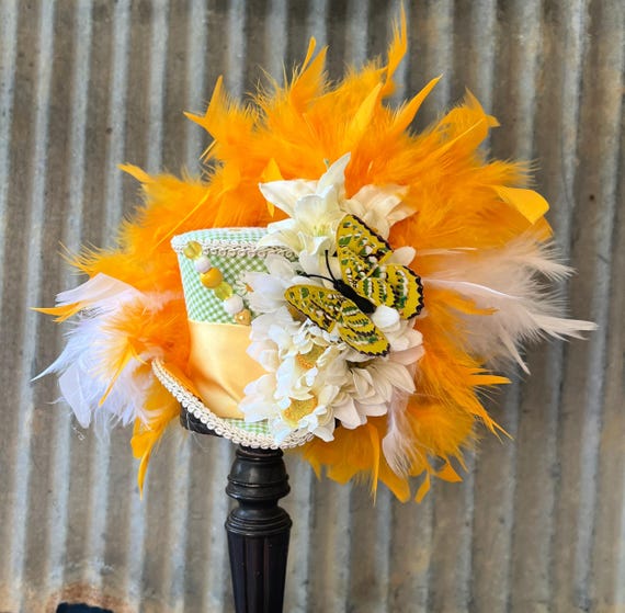 Mini Top Hat, Daisy Hat, Yellow and Green Tea Pot, Daisy  display picture 1