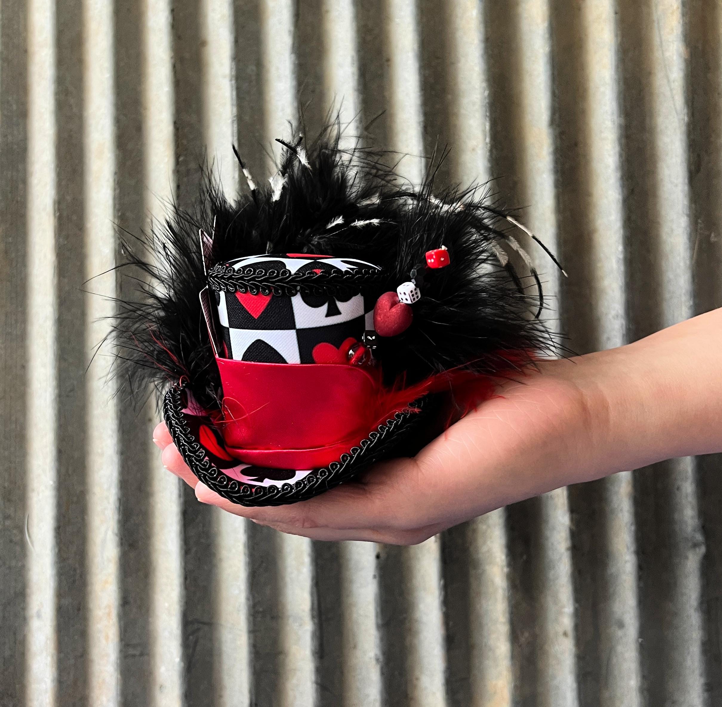 Micro Mini Hat, Card mini hat Hat, Los Vegas poker Hat,Mad hatter Hat, Queen of hearts hat, Mad Tea Party, Alice in Wonderland, mad hatter
