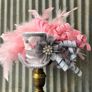 Vintage Pink and Tan Houndstooth Hat with Feather GREAT BRETON ??? My solo project for the final of the  main image 4