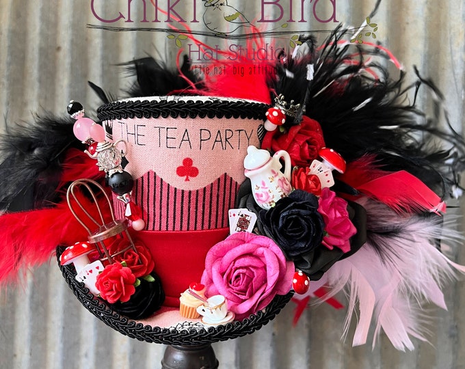 Mini Top Hat, Tea Party Mini Top Hat, Alice in Wonderland Hat, the