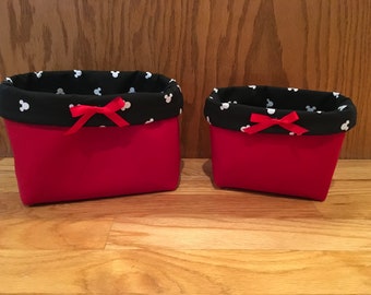 Mickey Mouse fabric basket set