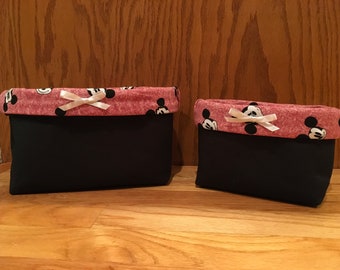 Mickey Mouse fabric basket set