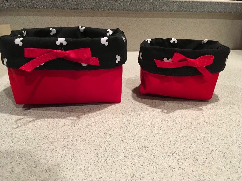 Mickey Mouse fabric basket set image 3