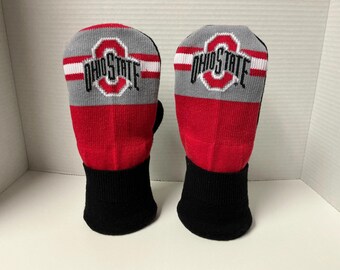 Ohio State adult mittens