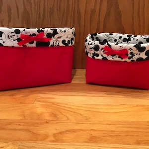 Mickey Mouse fabric basket set