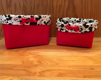 Mickey Mouse fabric basket set