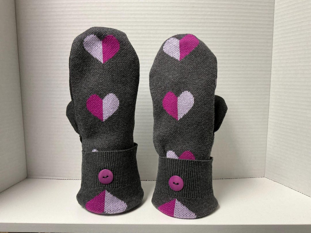 Translucent Mittens Heartstring Heart Sweater Mittens - Etsy