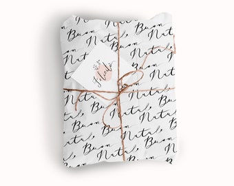 Christmas Wrap / Buon Natale / Merry Christmas / Holiday Gift/ printable art / Gift wrapping