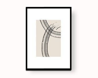 minimal black lines poster / printable art / minimal art / wall art / wall decoration / modern style / prints /made in Italy