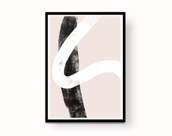 abstract black pink lines poster / printable art / minimal7 / modern art / wall art / wall decoration / modern style / prints /made in Italy