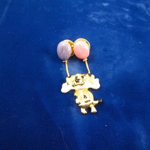 Danecraft vintage dog and balloon tack pin.