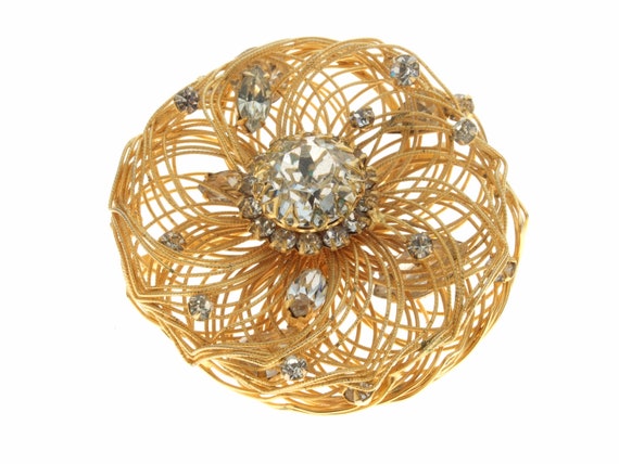 Absolutely Gorgeous Hattie Carnegie Crystal Brooch - image 1