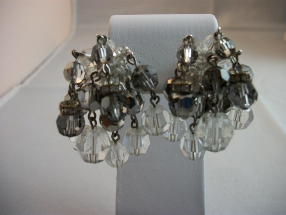 Hattie Carnegie Runway Crystal Clip Earrings - image 1