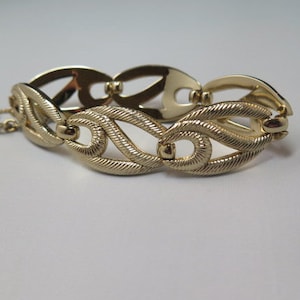 Monet Gold Tone Link Bracelet with Safety Chain