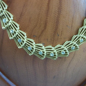 Vintage Gold Tone and Clear Rhinestone Choker.