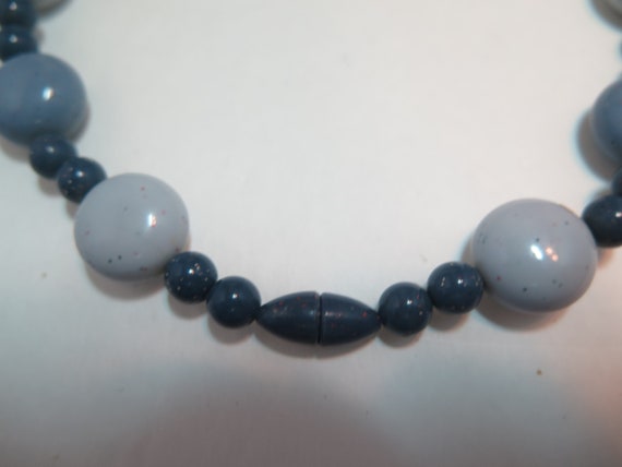 Three Tone Grey Beaded Necklace - image 2