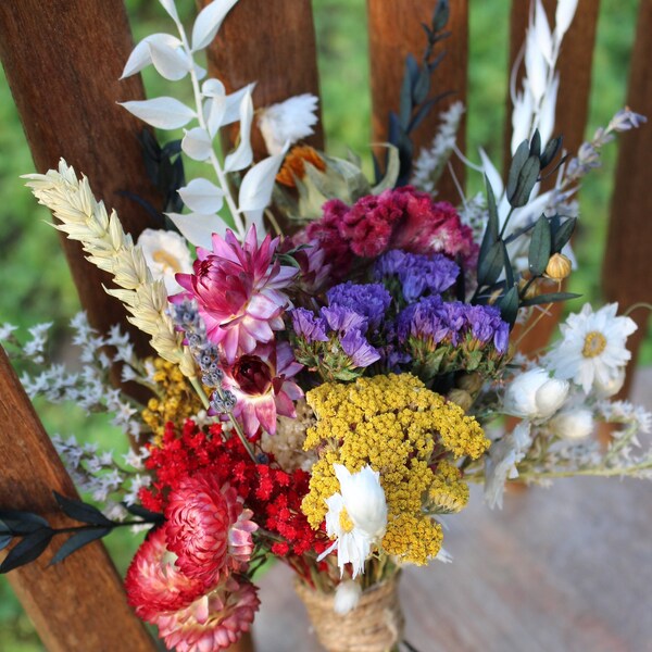 Spring Dried Flower Bouquet Etsy