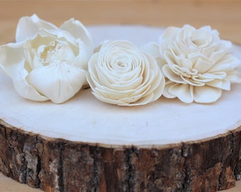 Assorted Sola Wood Flowers - Wedding Bouquet Flowers  - Loose Flowers - Wooden Flowers - DIY Bride - Wood