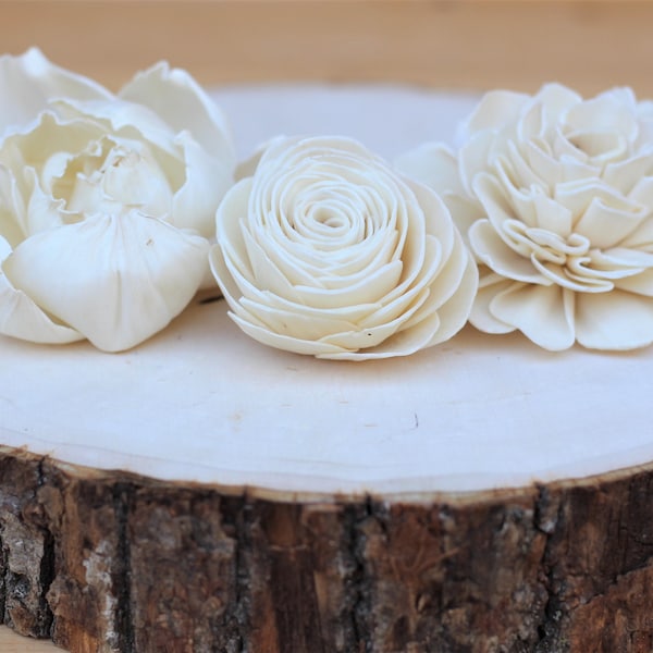 Assorted Sola Wood Flowers - Wedding Bouquet Flowers  - Loose Flowers - Wooden Flowers - DIY Bride - Wood