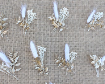 Boho Dried Flowers/ Gold Cupcake Topper Decor