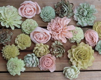 Mixed Assorted Sola Wood Succlents, Sola Flowers, blush flowers, sola bouquet, wood bouquet, wedding bouquet, wedding flowers, succulent