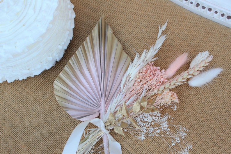 Strawberries and Cream Cake Topper/ Dried Flowers Bouquet/Home Decor/ Cake Decor image 2