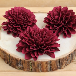 Burgundy/Marsala Sola Dahlias 4"/ Choose Your Color