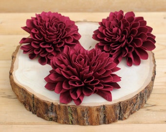 Burgundy/Marsala Sola Dahlias 4"/ Choose Your Color