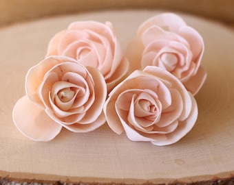 Blush Pink Love Rose Sola Wood Flowers (Set of 12)