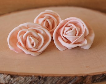 Blush Pink Premium Sola Wood Flowers (Set of 12)