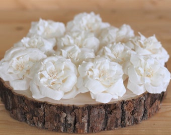 Sola Wood French Roses - Sola Flowers, Wood Sola Flowers, zinnia, Sola, Balsa Wood Flowers, Wedding DIY, Flowers for Crafting, diy