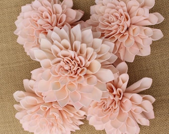 Blush Pink Sola Flower Dahlias 4"
