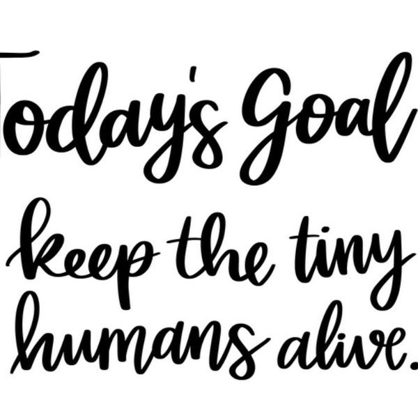 Today’s Goal-Keep Tiny Humans Alive Decal