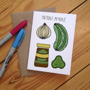 You Tickle My Pickle Illustrated Greetings Card image 1