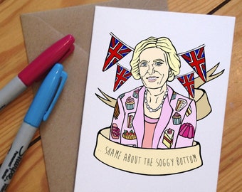 Mary Berry Baking Greetings Card - Soggy Bottom