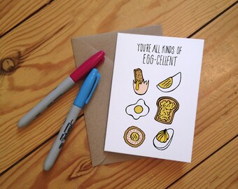 Eggcellent greetings Card