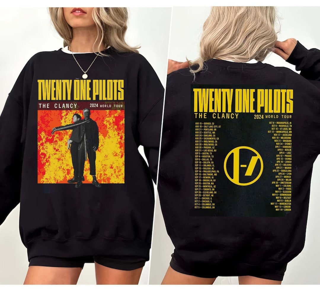 Twenty One Pilots 20242025 the Clancy World Tour Shirt, Twenty One