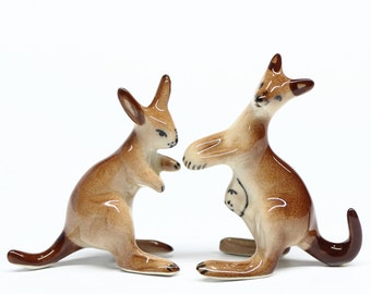 Miniature Animal Ceramic Little Kangaroo Figurine Hand painted