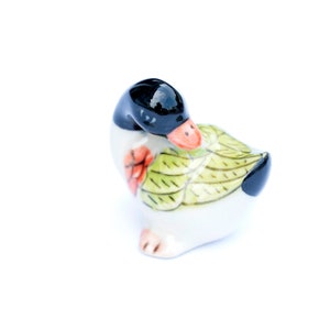 Miniature Animals Ceramic Duck Bird Figurine Collectible Hand painted