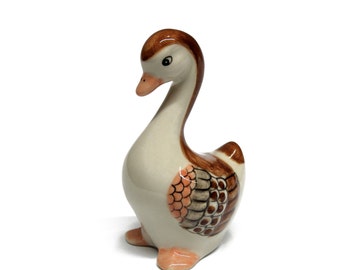 Animals Ceramic Duck Bird Figurine Hand painted