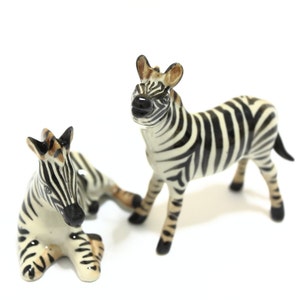 Animals Ceramic Standing and Sitting Zebra Horse Ceramic Hand painted