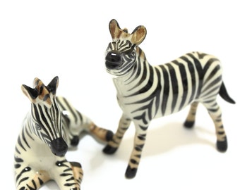 Animals Ceramic Standing and Sitting Zebra Horse Ceramic Hand painted