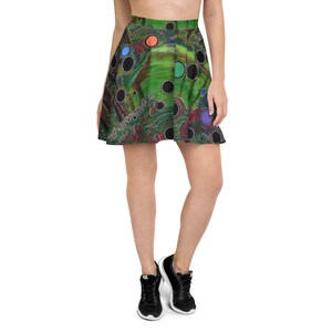 High Waisted Flared Cut Skater Skirt - Flouncy A-Line Circle Swing Skirt