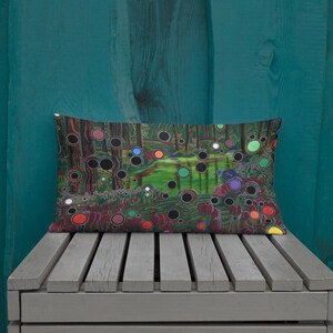 Abstract Lumbar Pillow | Modern Accent Cushion