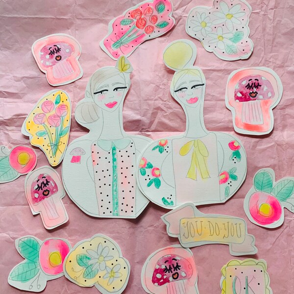 Paper Dolls Penpals Etsy