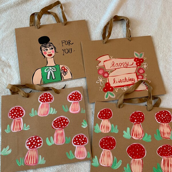 Handpainted gift bags